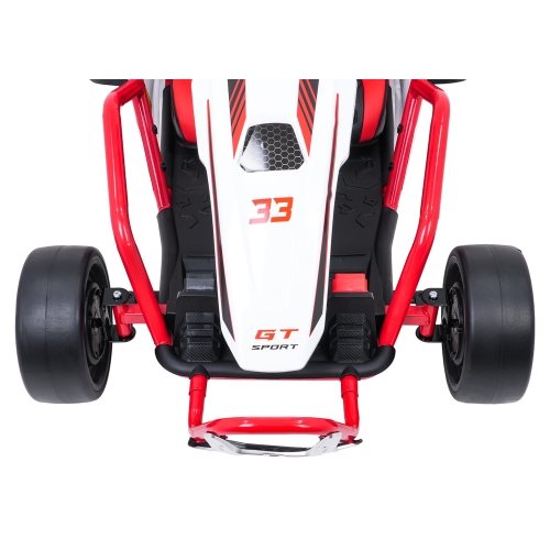 Gokart na akumulator dla dzieci TORNADO z Funkcją Driftu Czerwony DM-108